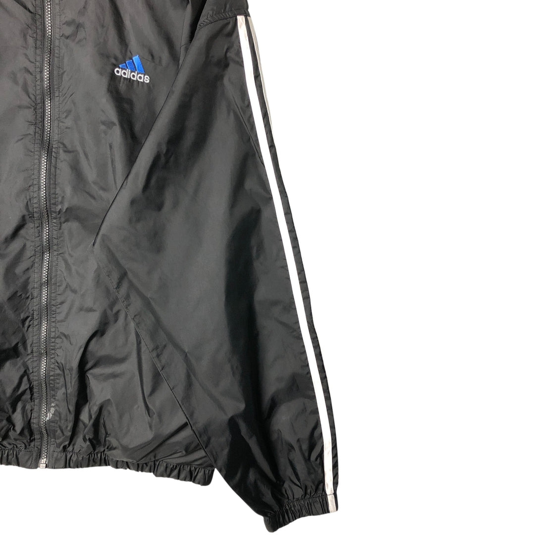 90'S Adidas Nylon Jacket, Men's Size L, Vintage Nylon black type Vintage Second Hand