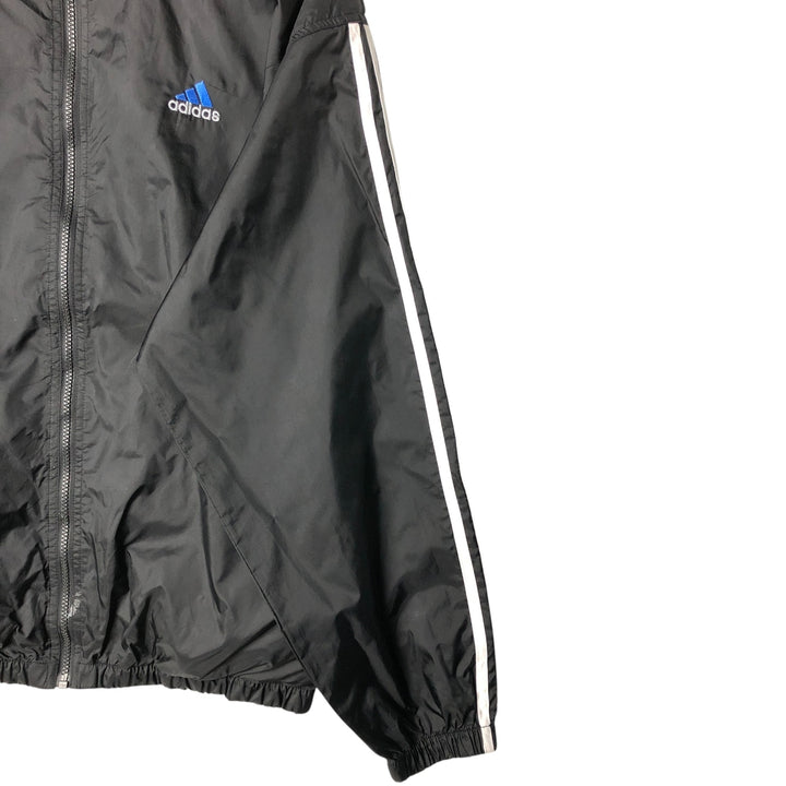 90'S Adidas Nylon Jacket, Men's Size L, Vintage Nylon black type Vintage Second Hand