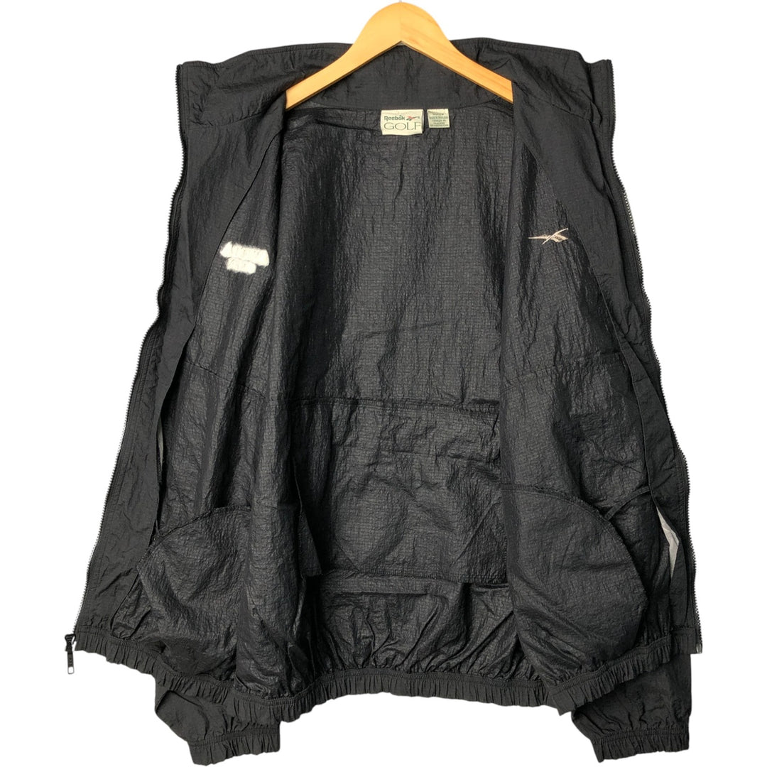 90'S Reebok Golf Ripstop Nylon Jacket, Men's Size XL, Vintage Nylon black type Vintage Second Hand