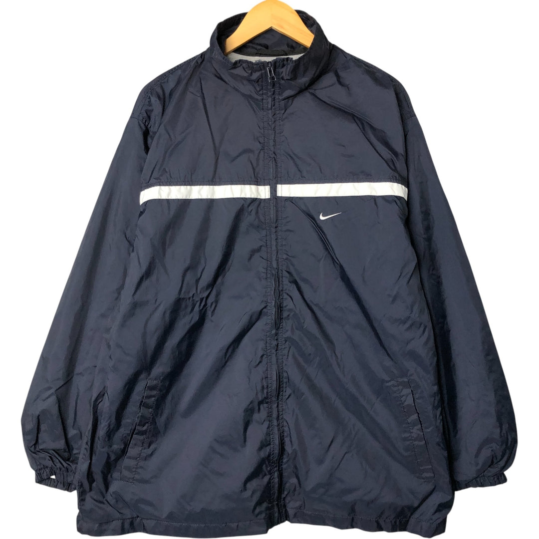90'S Nike NIKE Nylon Jacket Men's Size L Vintage Nylon navy blue type Vintage Second Hand
