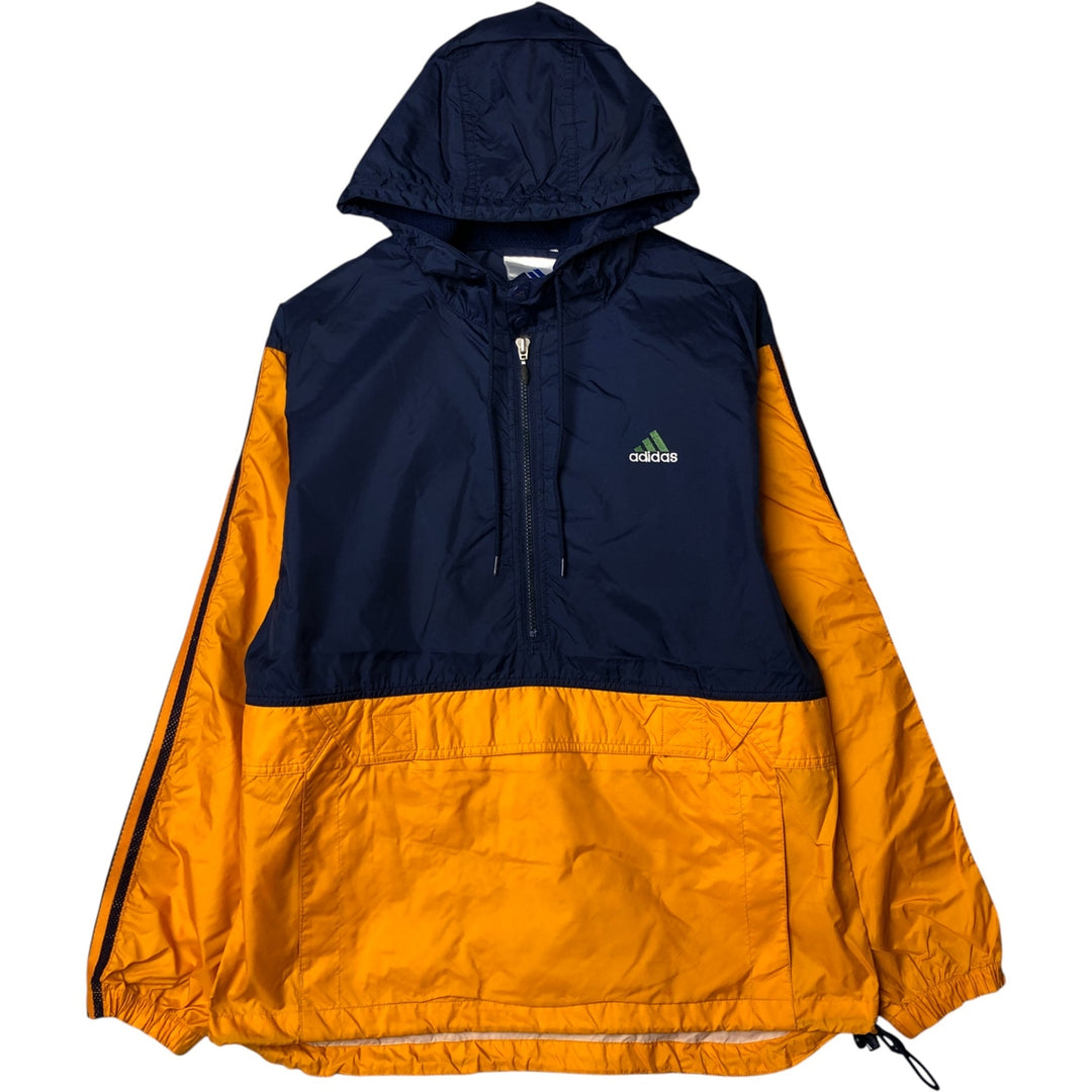 Vintage 90'S Adidas anorak parka, size S, men's Nylon yellow type Vintage Second Hand