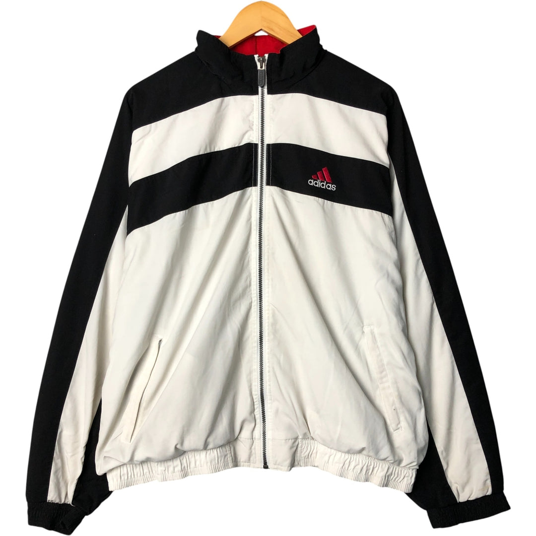 Vintage 80s-90'S Adidas windbreaker, men's size L polyester white type Vintage Second Hand
