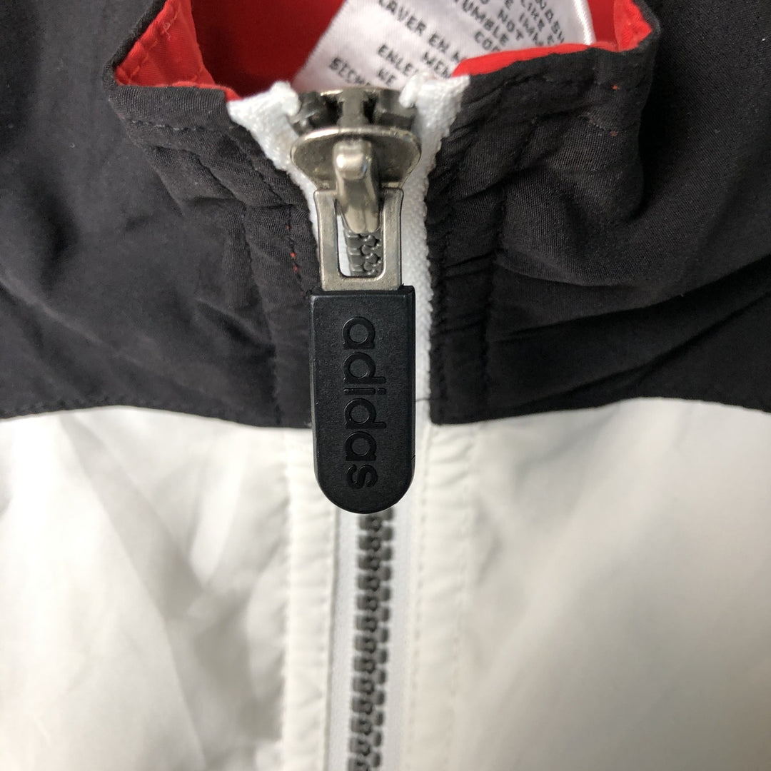 Vintage 80s-90'S Adidas windbreaker, men's size L polyester white type Vintage Second Hand