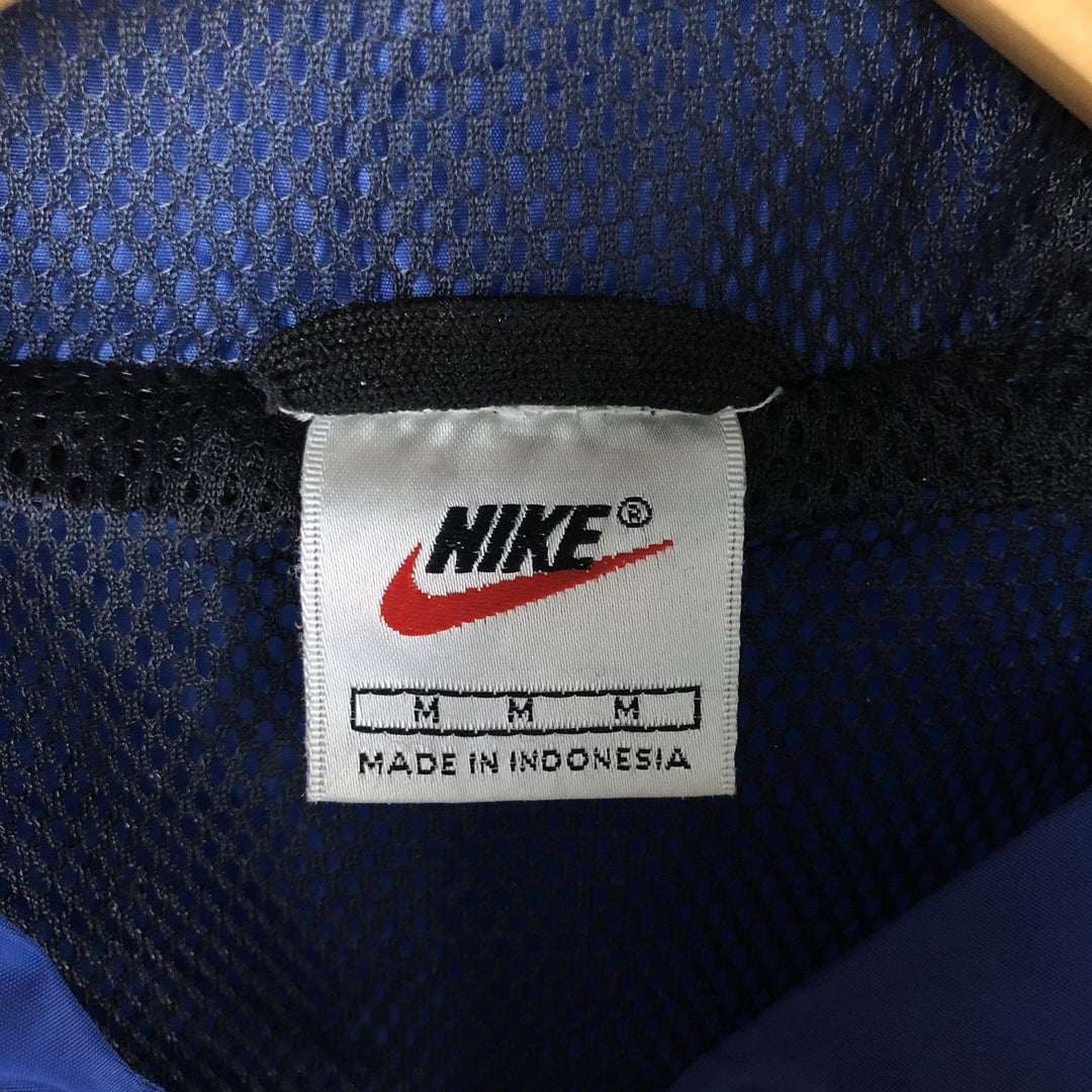 90'S Nike Anorak Parka, Men's Medium, Vintage Nylon blue type Vintage Second Hand