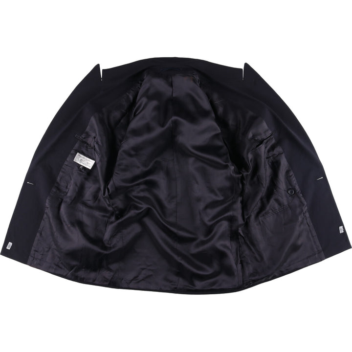 Cecil Gee Peak Lapel Double-Breasted Wool Tailored Jacket, Men's Size Medium polyester navy blue type Vintage Second Hand