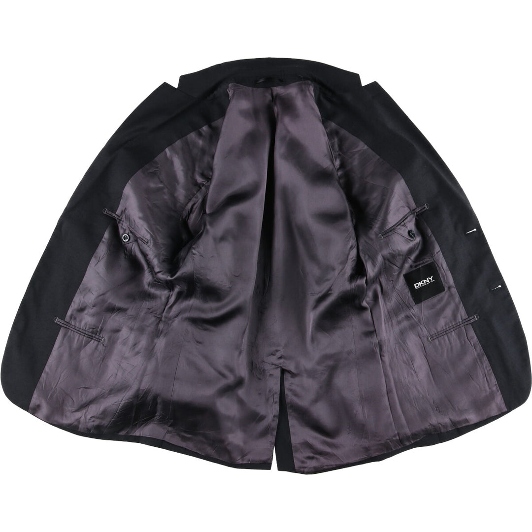 Donna Karan New York DKNY wool tailored jacket, men's size M wool Charcoal Vintage Second Hand