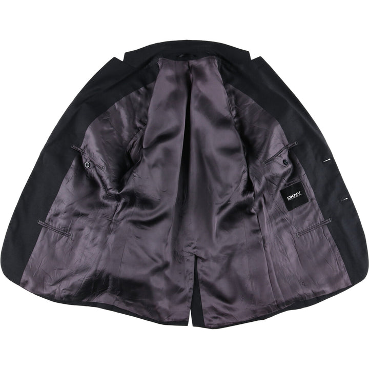 Donna Karan New York DKNY wool tailored jacket, men's size M wool Charcoal Vintage Second Hand