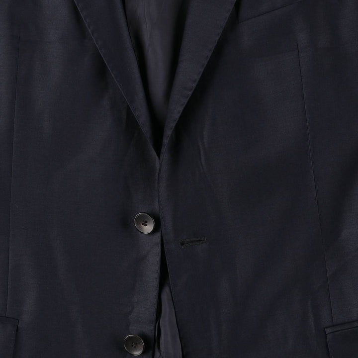 Hugo Boss wool tailored jacket, men's size L wool navy blue type Vintage Second Hand