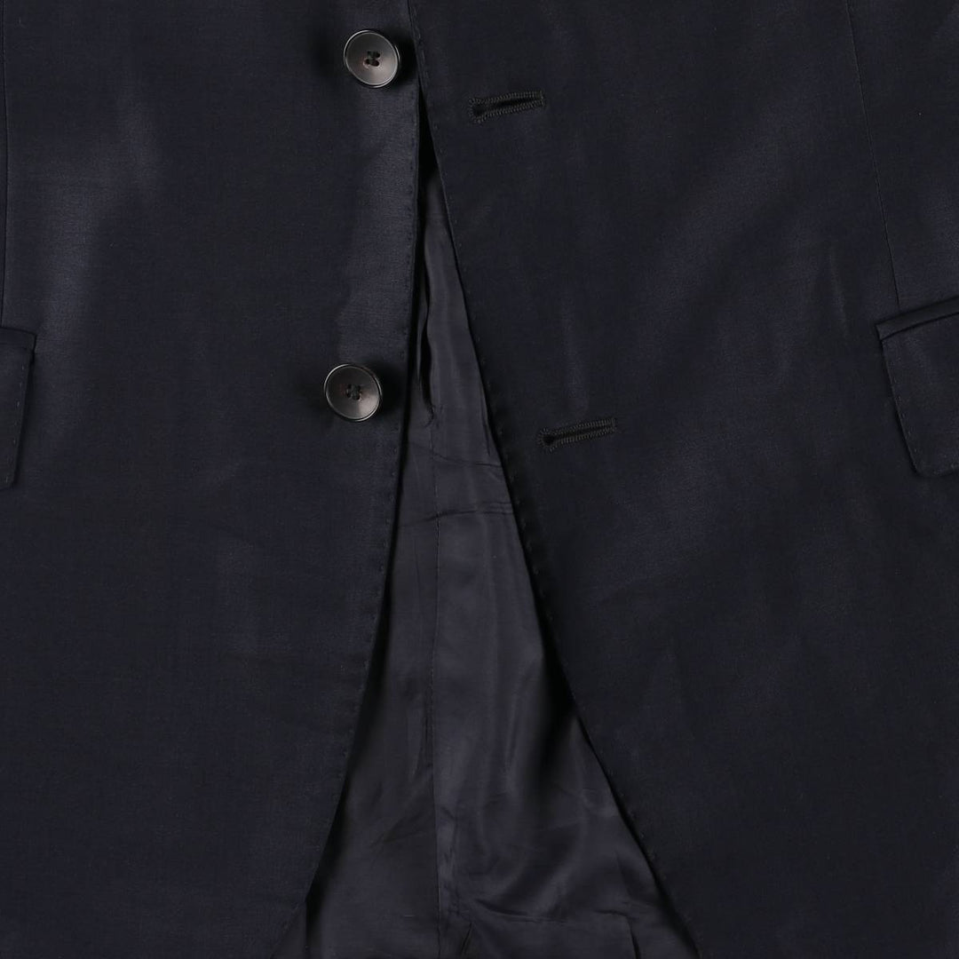 Hugo Boss wool tailored jacket, men's size L wool navy blue type Vintage Second Hand
