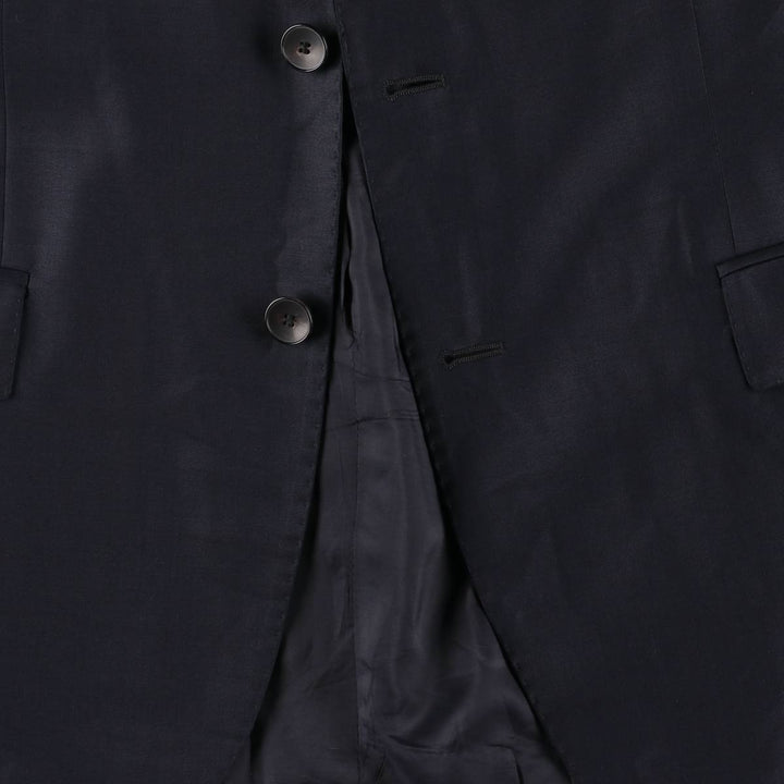 Hugo Boss wool tailored jacket, men's size L wool navy blue type Vintage Second Hand