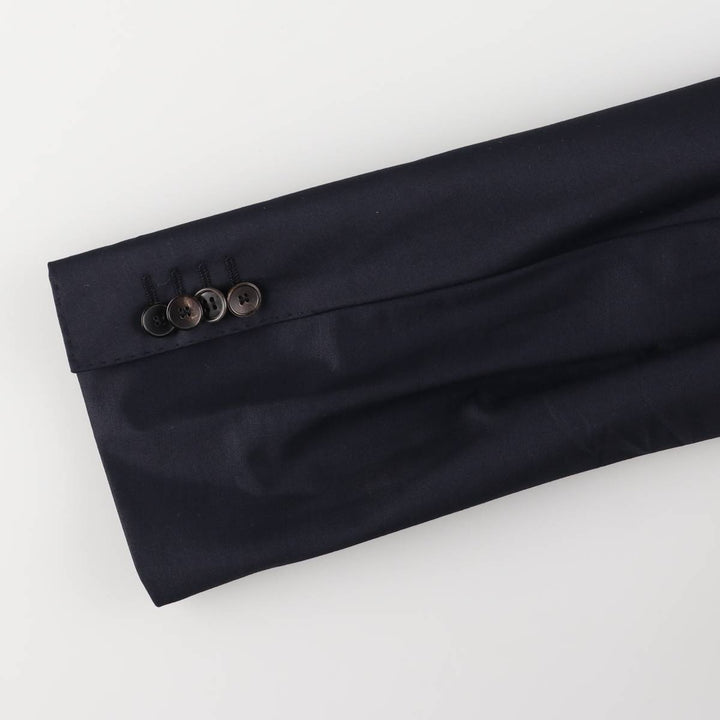 Hugo Boss wool tailored jacket, men's size L wool navy blue type Vintage Second Hand