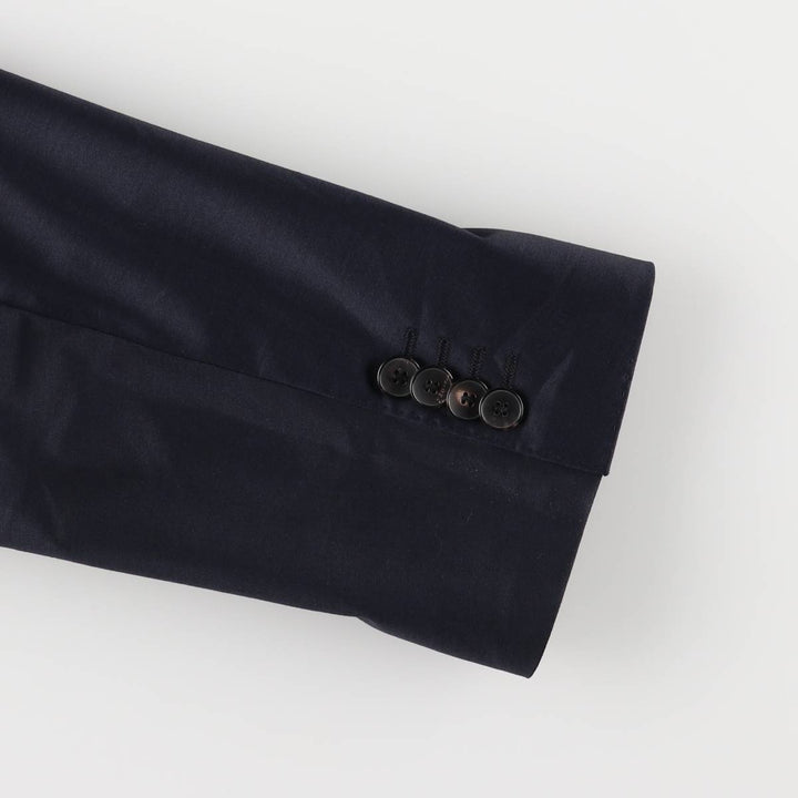 Hugo Boss wool tailored jacket, men's size L wool navy blue type Vintage Second Hand
