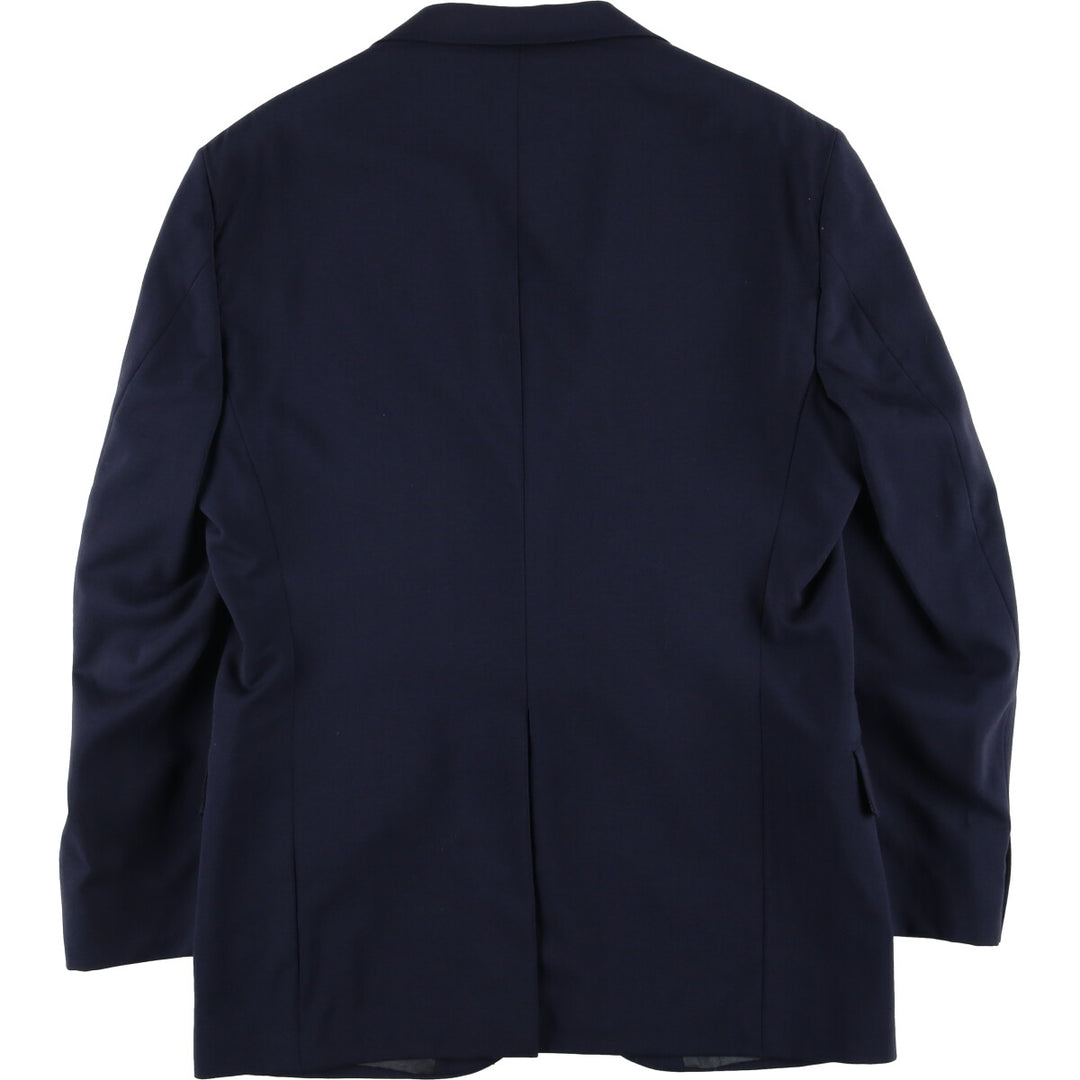 Stafford Navy Blazer, Tailored Jacket, Made in USA, Men's Size L wool navy blue type Vintage Second Hand