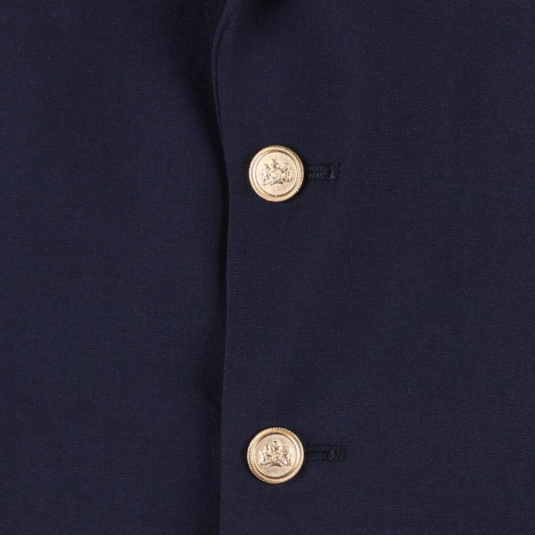 Stafford Navy Blazer, Tailored Jacket, Made in USA, Men's Size L wool navy blue type Vintage Second Hand