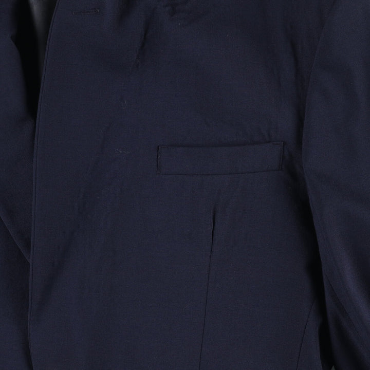 Stafford Navy Blazer, Tailored Jacket, Made in USA, Men's Size L wool navy blue type Vintage Second Hand
