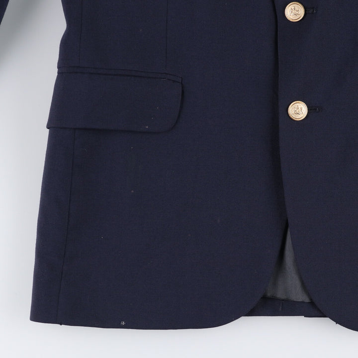 Stafford Navy Blazer, Tailored Jacket, Made in USA, Men's Size L wool navy blue type Vintage Second Hand