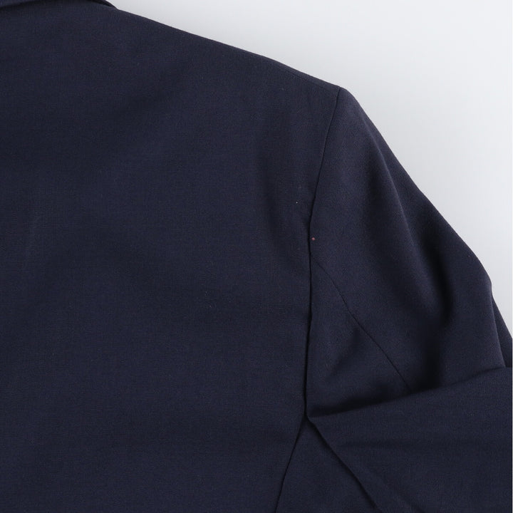 Stafford Navy Blazer, Tailored Jacket, Made in USA, Men's Size L wool navy blue type Vintage Second Hand
