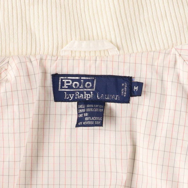 Ralph Lauren POLO by Ralph Lauren Harrington Jacket, Swing Top, Men's Size M cotton pale white type Vintage Second Hand