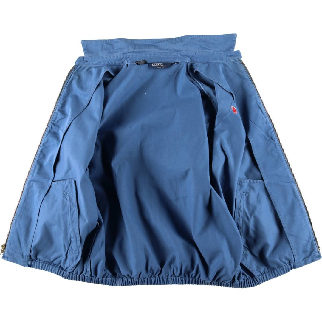 90'S Polo by Ralph Lauren swing top sports jacket, made in the USA, men's size M, vintage cotton blue type Vintage Second Hand