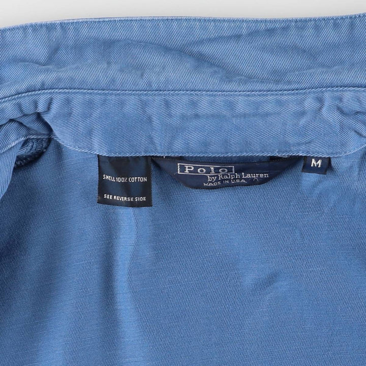 90'S Polo by Ralph Lauren swing top sports jacket, made in the USA, men's size M, vintage cotton blue type Vintage Second Hand