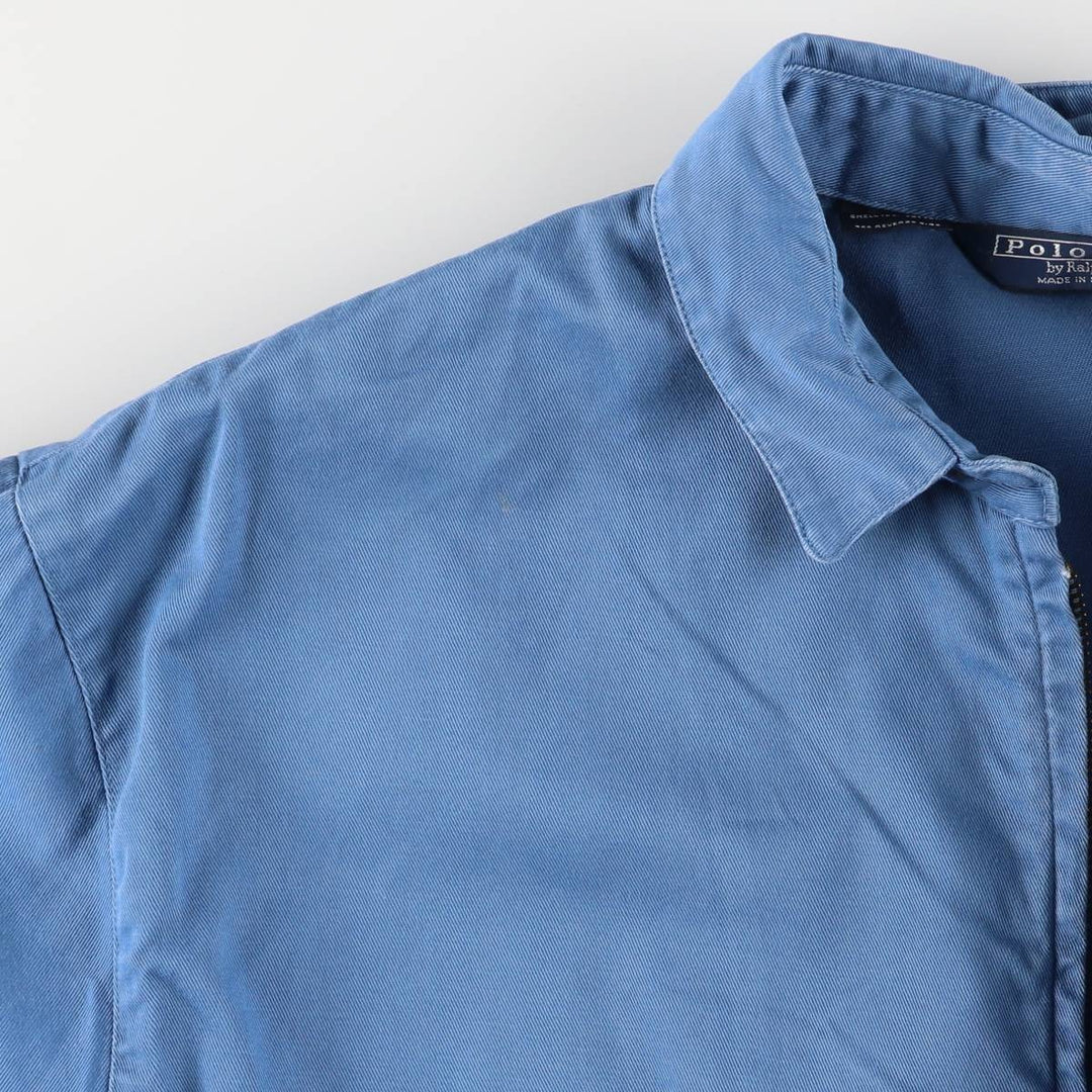 90'S Polo by Ralph Lauren swing top sports jacket, made in the USA, men's size M, vintage cotton blue type Vintage Second Hand
