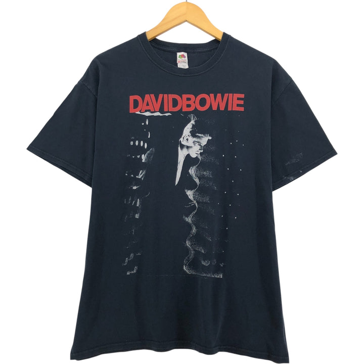 DAVID BOWIE David Bowie Band T-shirt Band T Men's L size cotton black type Vintage Second Hand