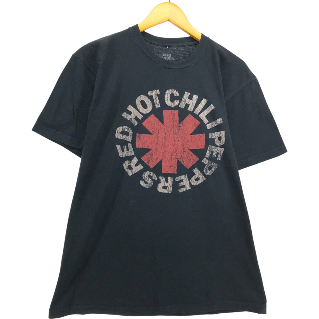 RED HOT CHILI PEPPERS Red Hot Chili Peppers Band T-shirt Band T Men's M size cotton black type Vintage Second Hand