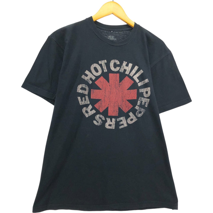 RED HOT CHILI PEPPERS Red Hot Chili Peppers Band T-shirt Band T Men's M size cotton black type Vintage Second Hand