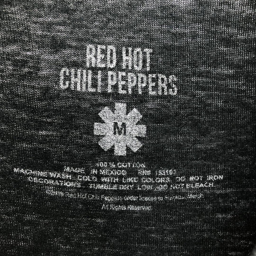 RED HOT CHILI PEPPERS Red Hot Chili Peppers Band T-shirt Band T Men's M size cotton black type Vintage Second Hand