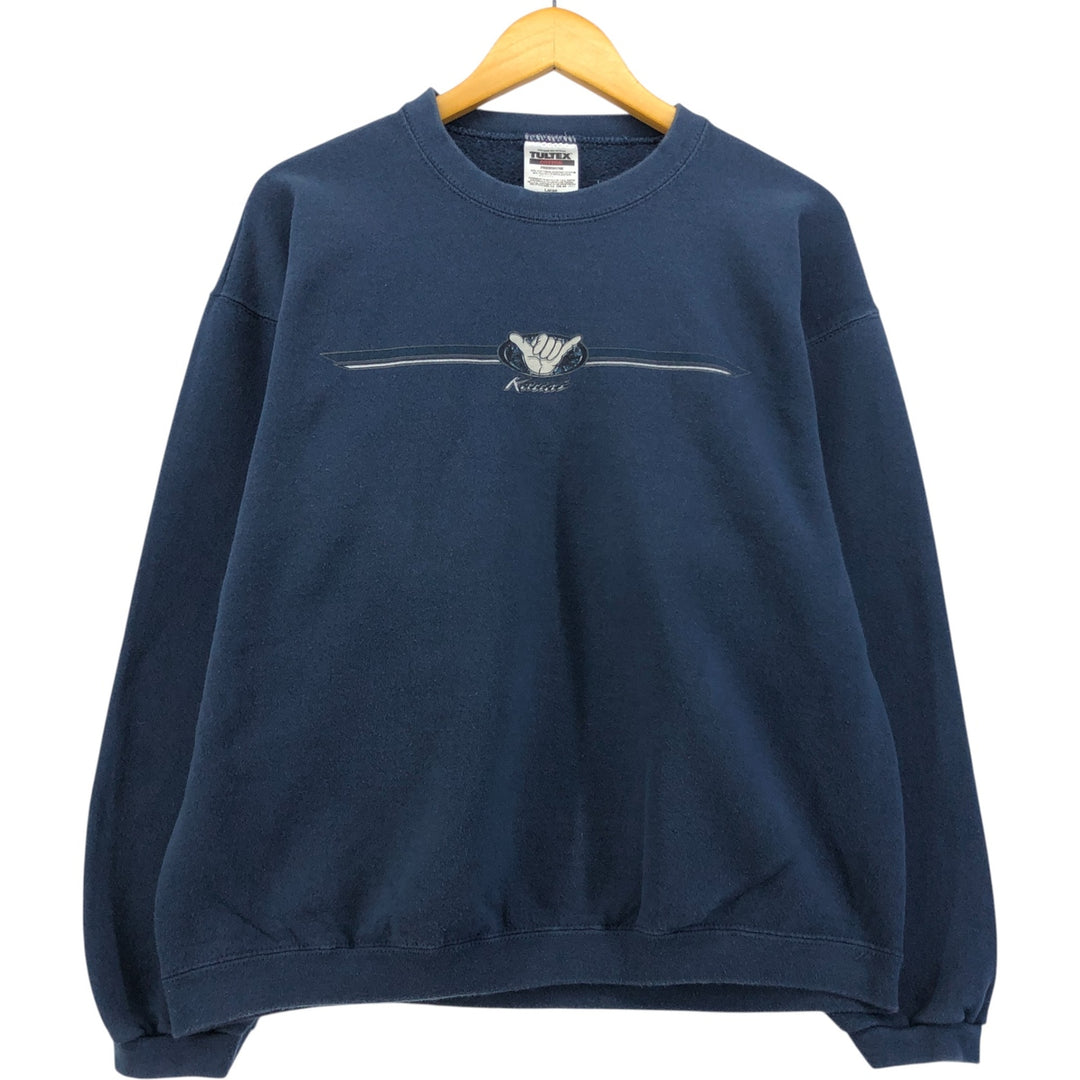 Vintage 90'S Tultex logo sweatshirt, size L, men's cotton navy blue type Vintage Second Hand
