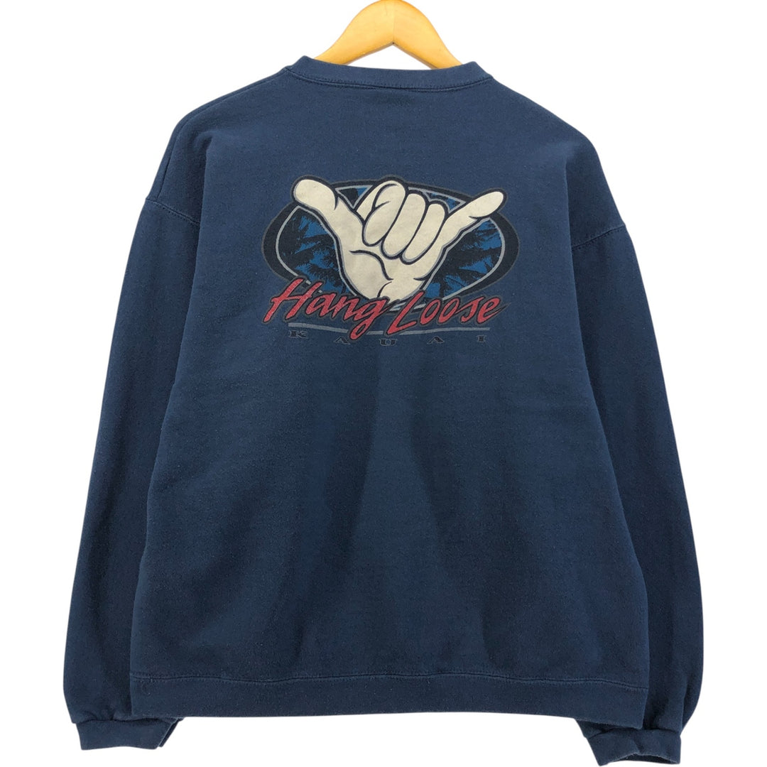 Vintage 90'S Tultex logo sweatshirt, size L, men's cotton navy blue type Vintage Second Hand