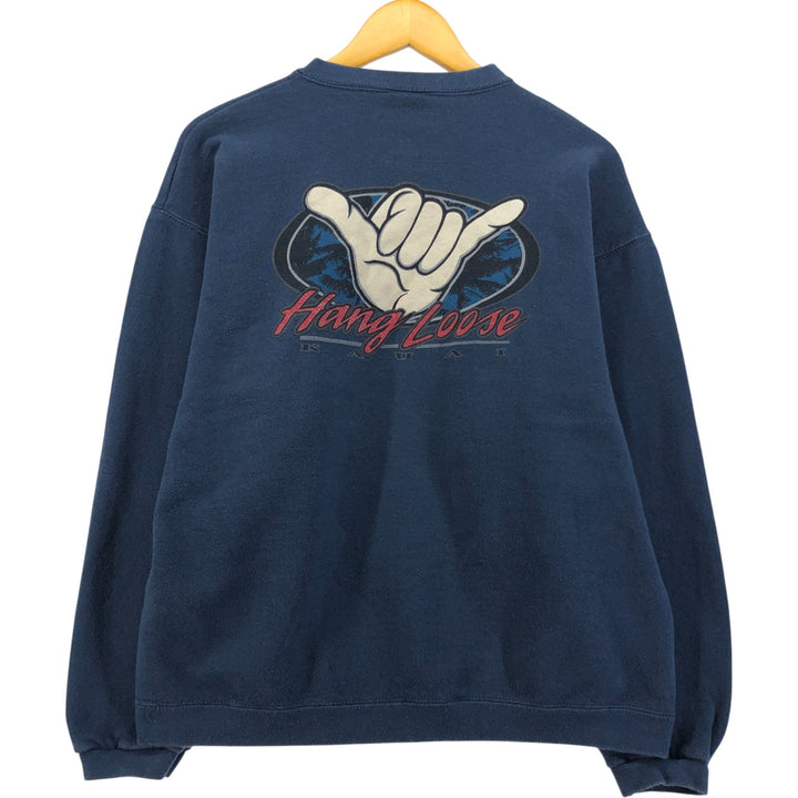 Vintage 90'S Tultex logo sweatshirt, size L, men's cotton navy blue type Vintage Second Hand