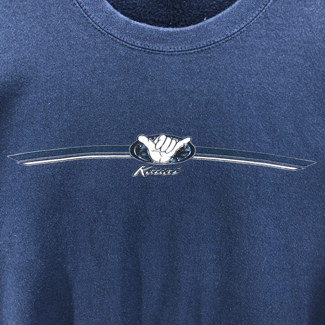 Vintage 90'S Tultex logo sweatshirt, size L, men's cotton navy blue type Vintage Second Hand