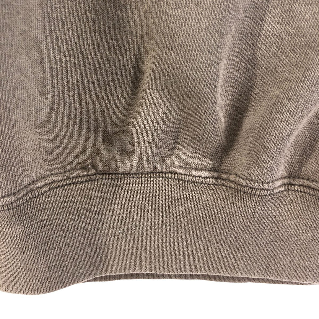 Vintage 90'S Nike painted logo sweatshirt, USA made, men's size L. cotton beige type brown Vintage Second Hand