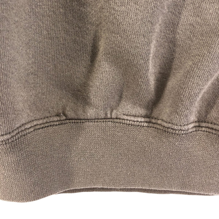 Vintage 90'S Nike painted logo sweatshirt, USA made, men's size L. cotton beige type brown Vintage Second Hand
