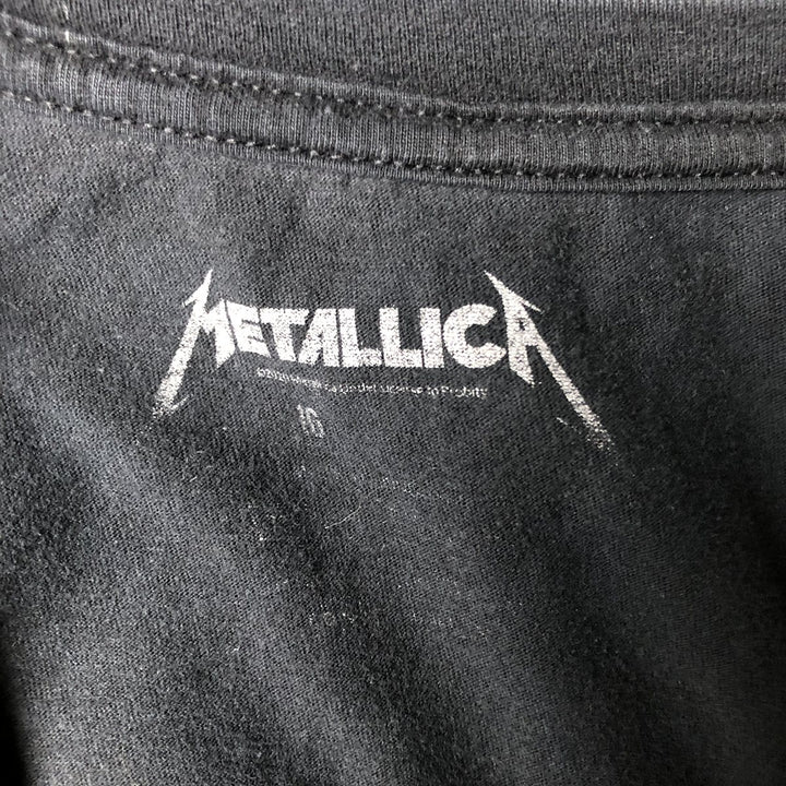 Metallica Skull Pattern Band T-shirt Band Tee Men's XL size unclear black type Vintage Second Hand