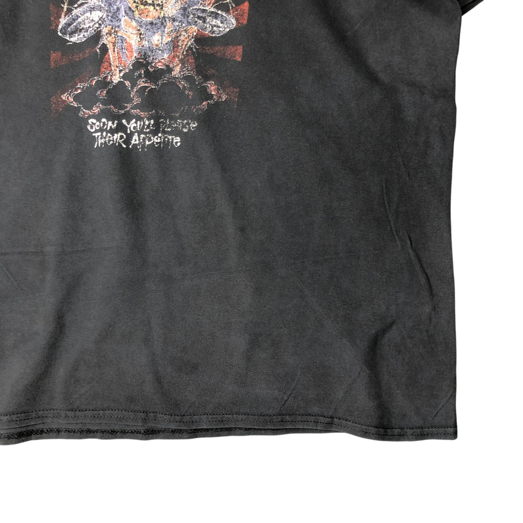 Metallica Skull Pattern Band T-shirt Band Tee Men's XL size unclear black type Vintage Second Hand