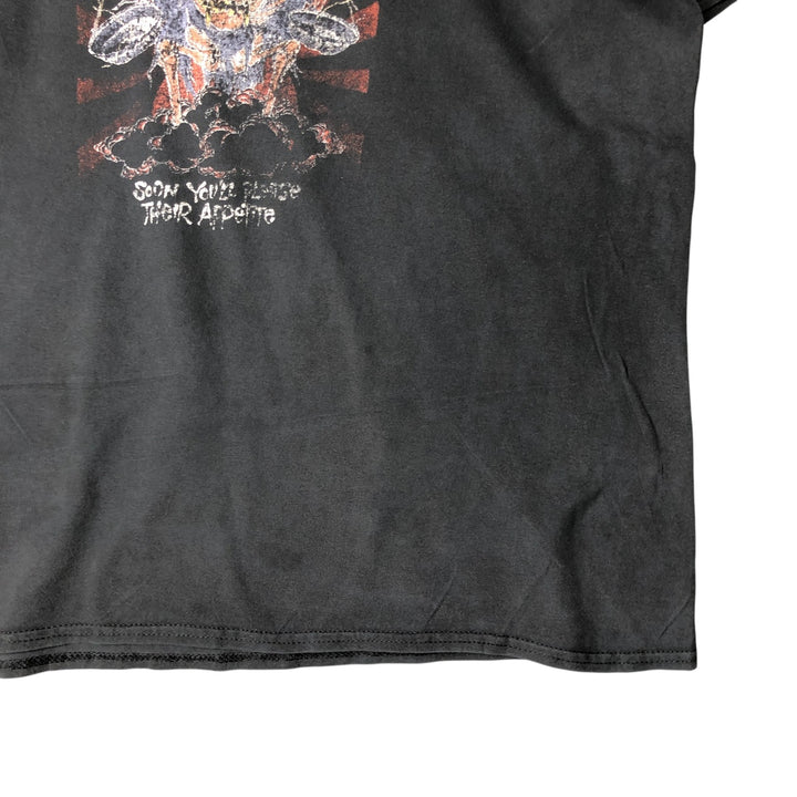 Metallica Skull Pattern Band T-shirt Band Tee Men's XL size unclear black type Vintage Second Hand