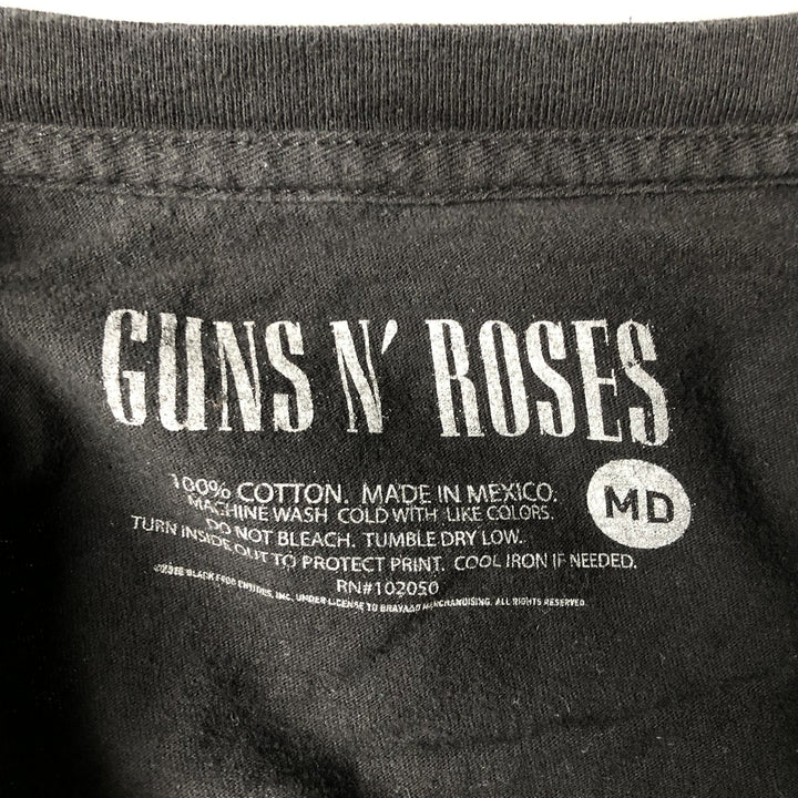 Guns N' Roses Band T-shirt, Men's M size cotton black type Vintage Second Hand