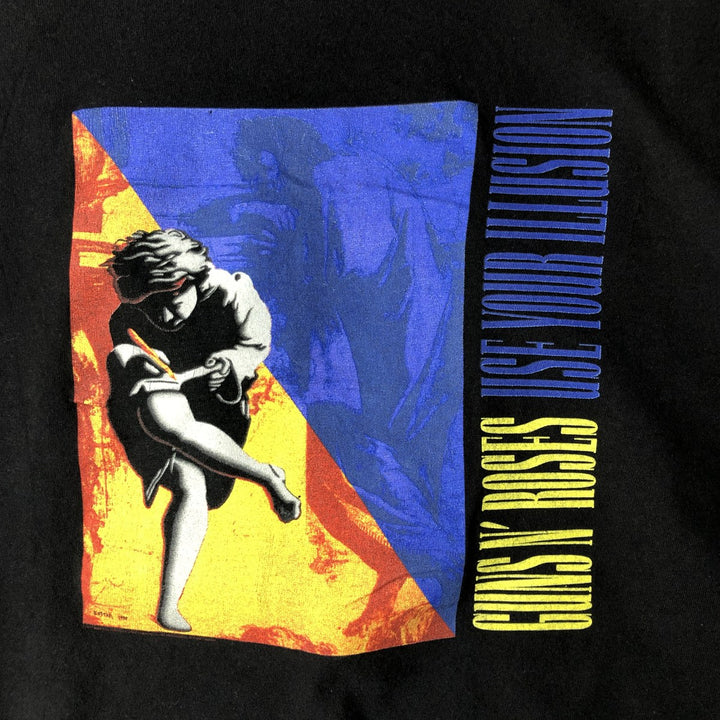 Guns N' Roses Band T-shirt, Men's M size cotton black type Vintage Second Hand