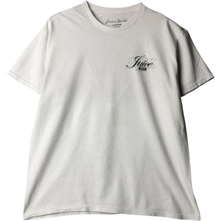 JUICE WRLD Juice World Rap T-shirt Rap T Men's L size cotton white type Vintage Second Hand