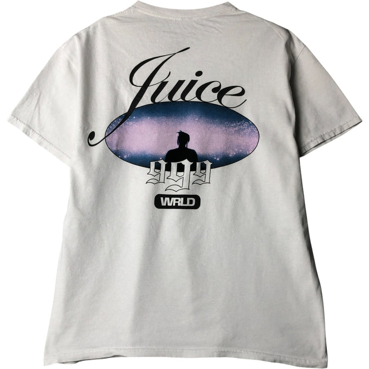 JUICE WRLD Juice World Rap T-shirt Rap T Men's L size cotton white type Vintage Second Hand