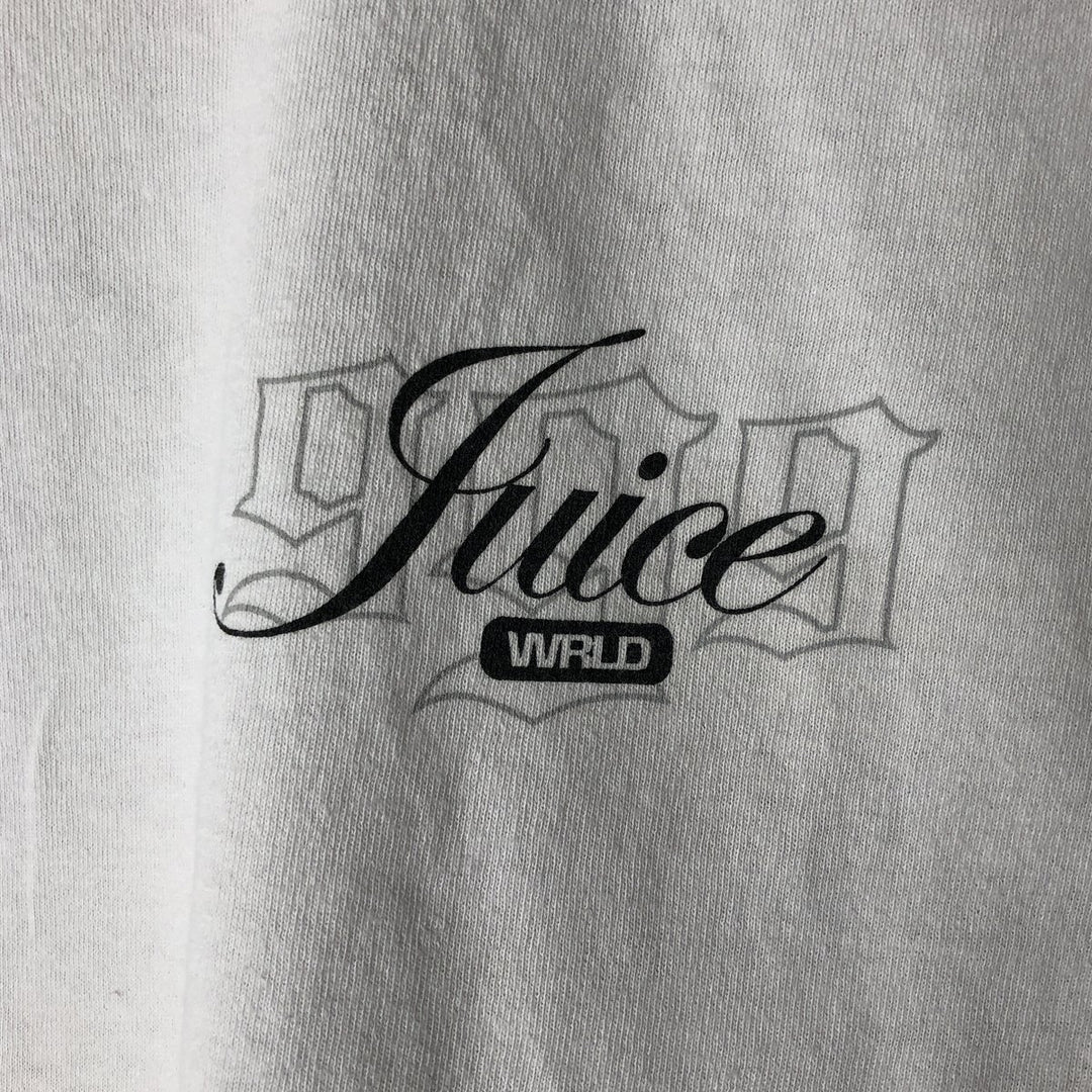 JUICE WRLD Juice World Rap T-shirt Rap T Men's L size cotton white type Vintage Second Hand
