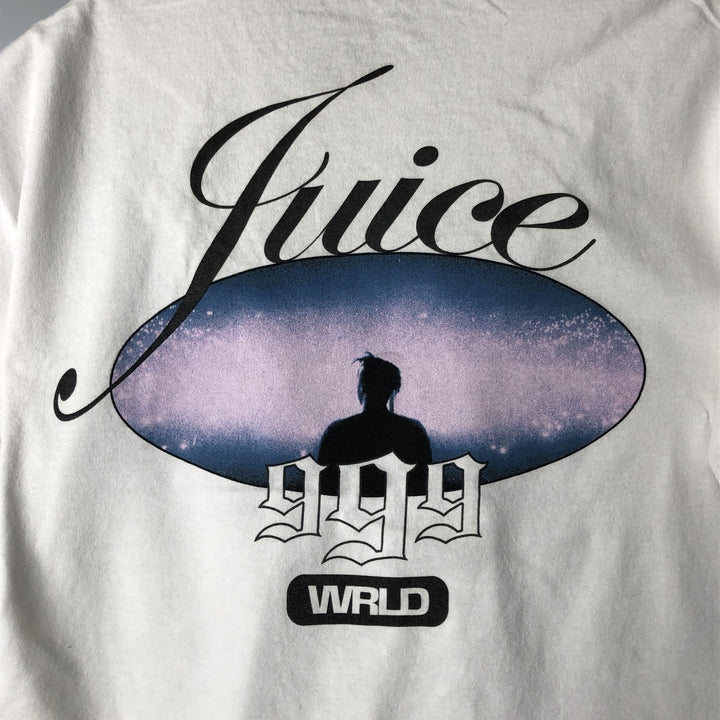 JUICE WRLD Juice World Rap T-shirt Rap T Men's L size cotton white type Vintage Second Hand