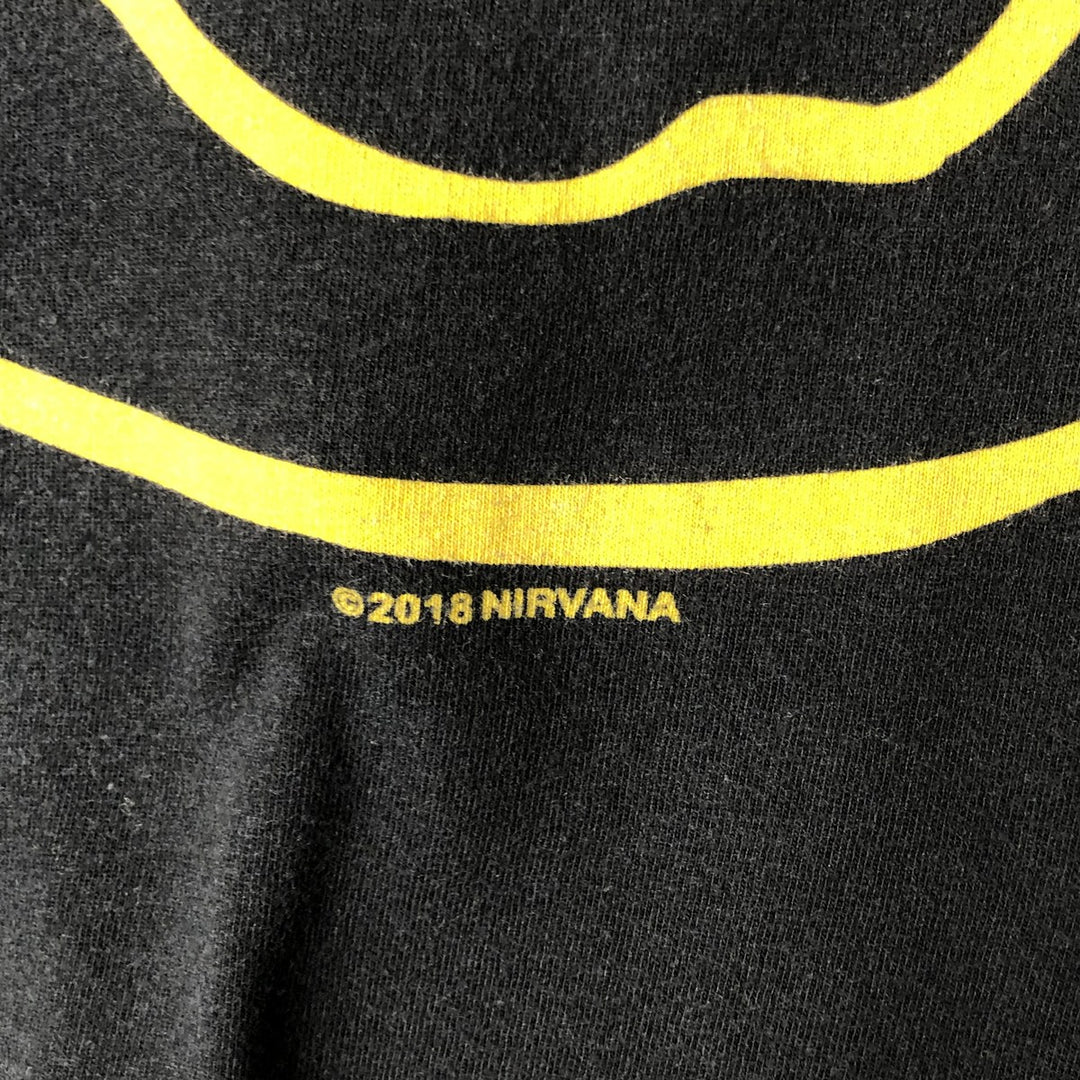 NIRVANA Nirvana Band T-shirt, Band T, Men's M size unclear black type Vintage Second Hand