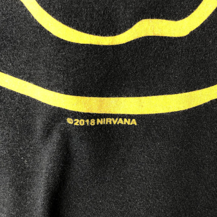 NIRVANA Nirvana Band T-shirt, Band T, Men's M size unclear black type Vintage Second Hand