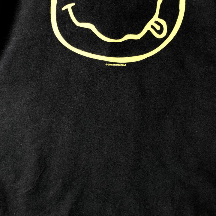 NIRVANA Nirvana Band T-shirt, Band T, Men's M size unclear black type Vintage Second Hand