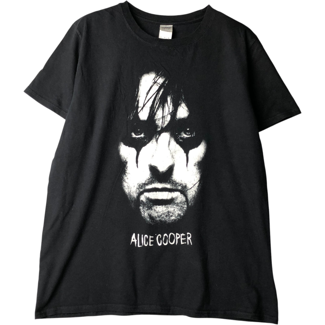 Gildan Alice Cooper Band T-Shirt, Men's Size L cotton black type Vintage Second Hand