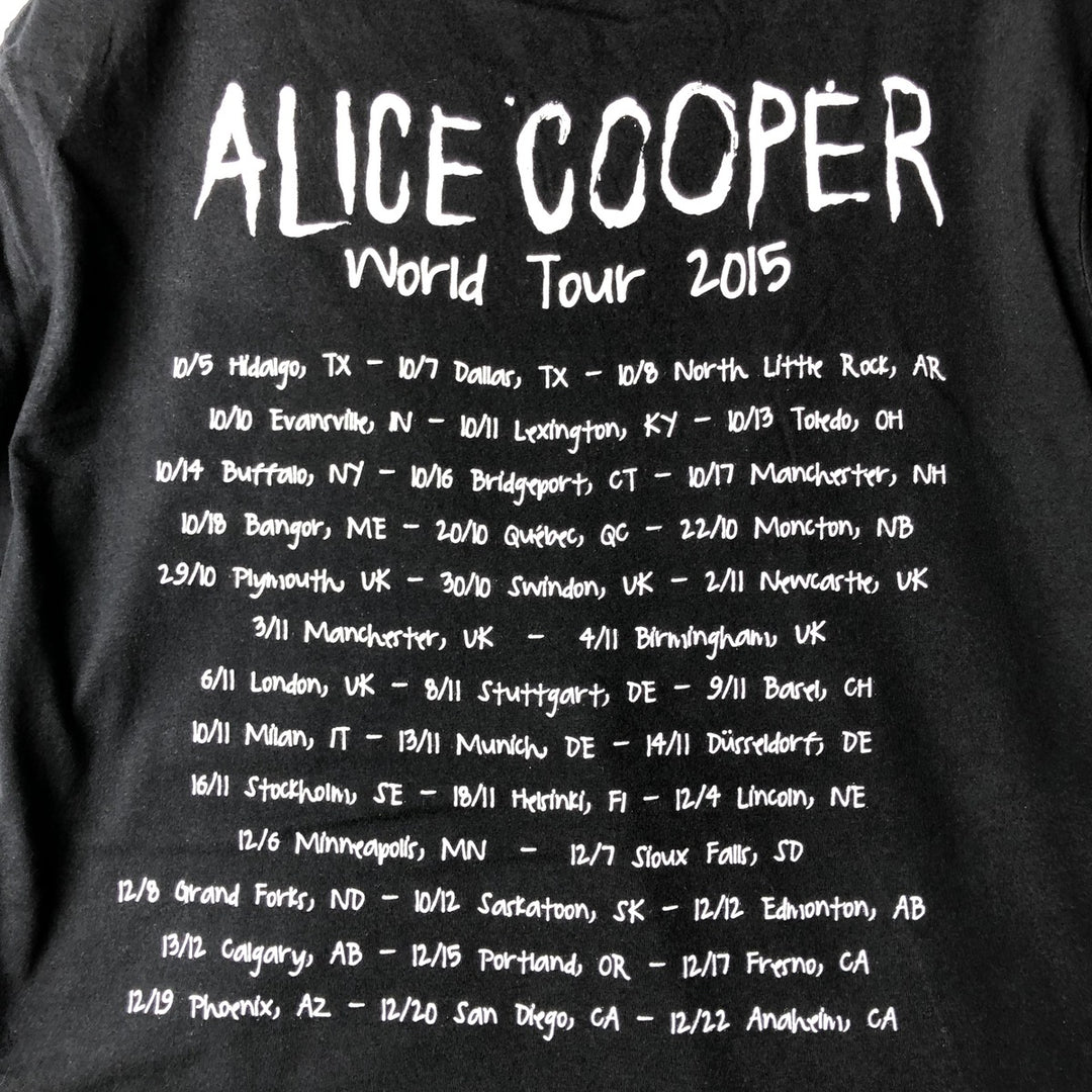 Gildan Alice Cooper Band T-Shirt, Men's Size L cotton black type Vintage Second Hand