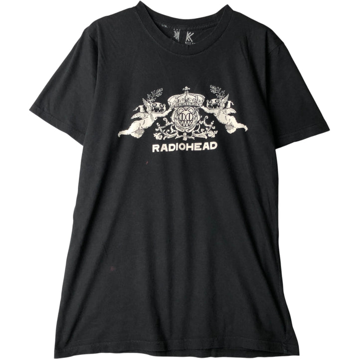 RADIOHEAD Band T-Shirt, Men's Size Medium cotton black type Vintage Second Hand